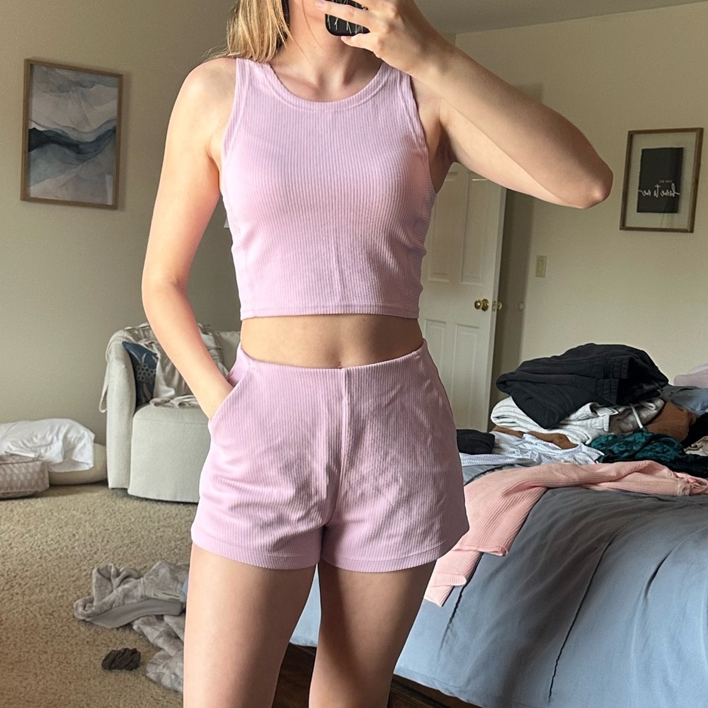 lululemon athletica Soft Ribbed Lilac Lounge Set